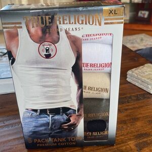 True Religion Tank Tops / Undershirts 5 Pack XL